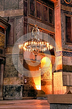 Chandelier in temple