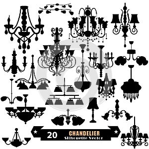 Chandelier Vector Set photo