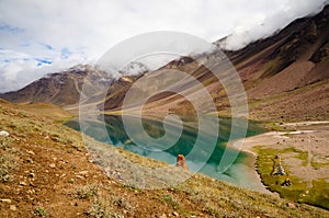 Chandertal lake in Spiti