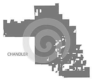 Chandler Arizona city map grey illustration silhouette photo