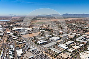 Chandler, Arizona Industrial buildings near the interstate