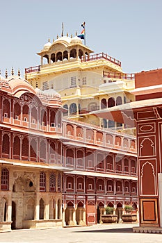 Chandra Mahal City Palace building, Jaipur, India