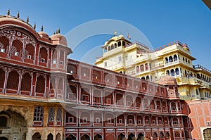 Chandra Mahal Palace, City Palace in Jaipur, Rajasthan in India