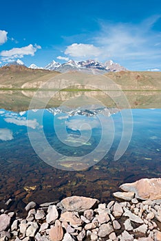 Chandra Taal Moon Lake in Lahaul and Spiti, Himachal Pradesh, India.