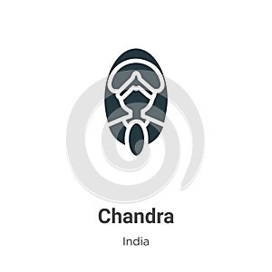 Chandra vector icon on white background. Flat vector chandra icon symbol sign from modern india collection for mobile concept and
