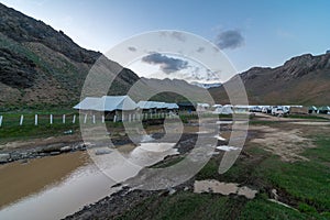 Chandratal Camping Tent - Landscape of Spiti Valley, Himachal Pradesh, India / Middle Land