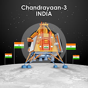 Chandrayaan 3 rocket mission launched by India for lunar exploration missionwith lander Vikram and rover Pragyan photo