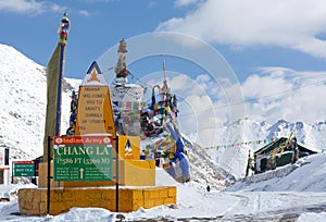 Chang La pass in Ladakh, India