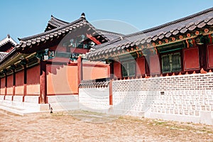 Changdeokgung Palace traditional architecture in Seoul, Korea