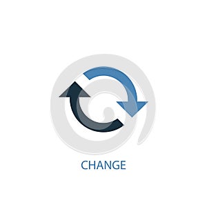 Change concept 2 colored icon. Simple