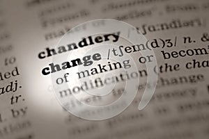Change-Dictionary definition
