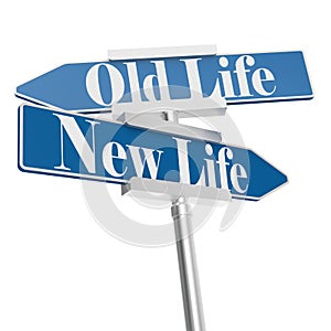 Change directions with old life and new life signs