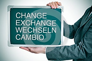 Change, exchange, wechseln, cambio photo