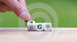 the change from 4G to 5G