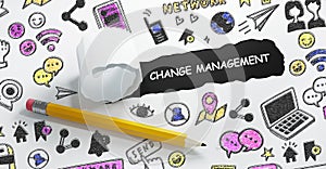 CHANGE MANAGEMENT, business concept. Business, Technology, Internet and network concept