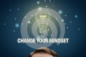Change mindset motivational concept