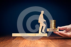 Change mindset to earn more money concept