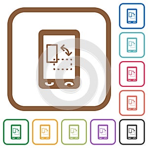 Change mobile display orientation simple icons