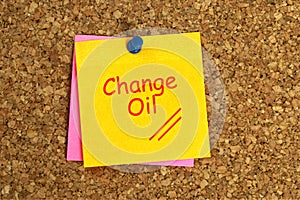 Change oil post it