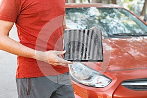 Change old polluted filter for the ventilation of the car interior. Dangerous particles of pollen, bacteria and viruses are