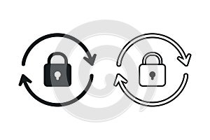 Change padlock icon. Illustration vector