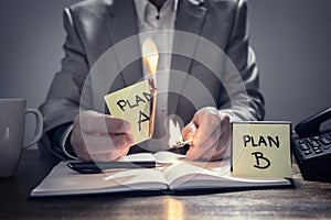 Change from Plan A to business Plan B
