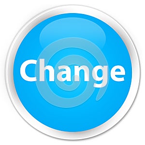 Change premium cyan blue round button