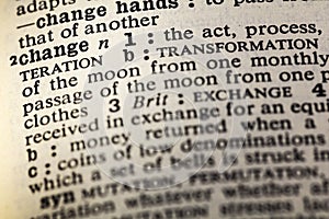 Change transform definition dictionary