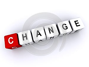 change word block on white