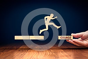 Change is your chance motivational concept