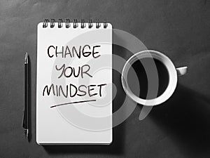 Change Your Mindset, Motivational Words Quotes Concept