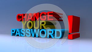 Change your password on blue