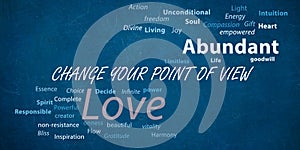 Point of view word cloud Banner photo