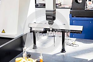 Changer racks and probe modules. Probe material stylus close-up process