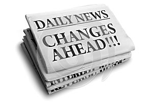 Changes ahead daily newspaper headline photo