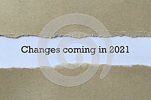 Changes coming in 2021 on paper