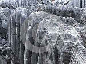 Changes, sharpness, formations, crevices, corrugated and sharp structures in stones