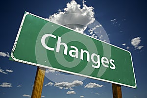 Changes - Road Sign photo