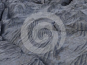 Changes, sharpness, formations, crevices, corrugated and sharp structures in stones