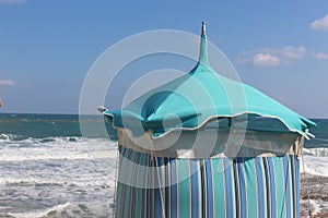 Changing cabin on the beach