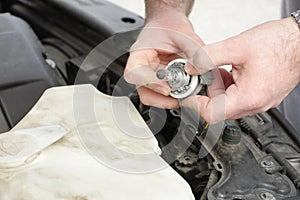 Changing car headlight