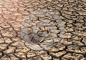 Changing of the climate. Background of cracked soil.