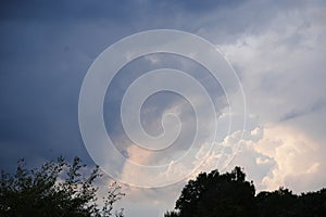 changing cloud formation and imminent thunderstorm