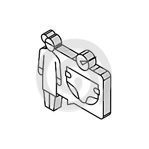 changing diapers isometric icon vector illustration