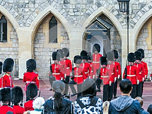 Changing Guard Ceremony takes place in Windsor Castle.