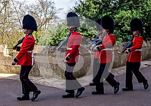 Changing the guard ceremony at Windsor Castle