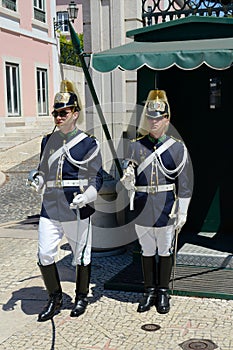 Changing of Guard in Lisbon, Portugal