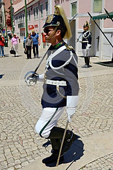 Changing of Guard in Lisbon, Portugal