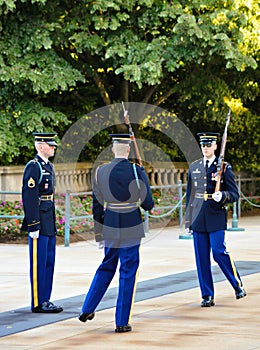 Changing of the Guard Ritual Tomb of the Unknown Soldiers Arlington National Cemetery