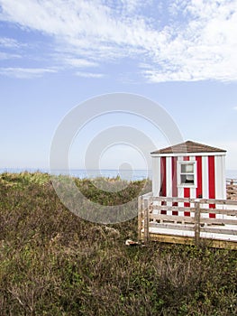 Changing house by the ocean